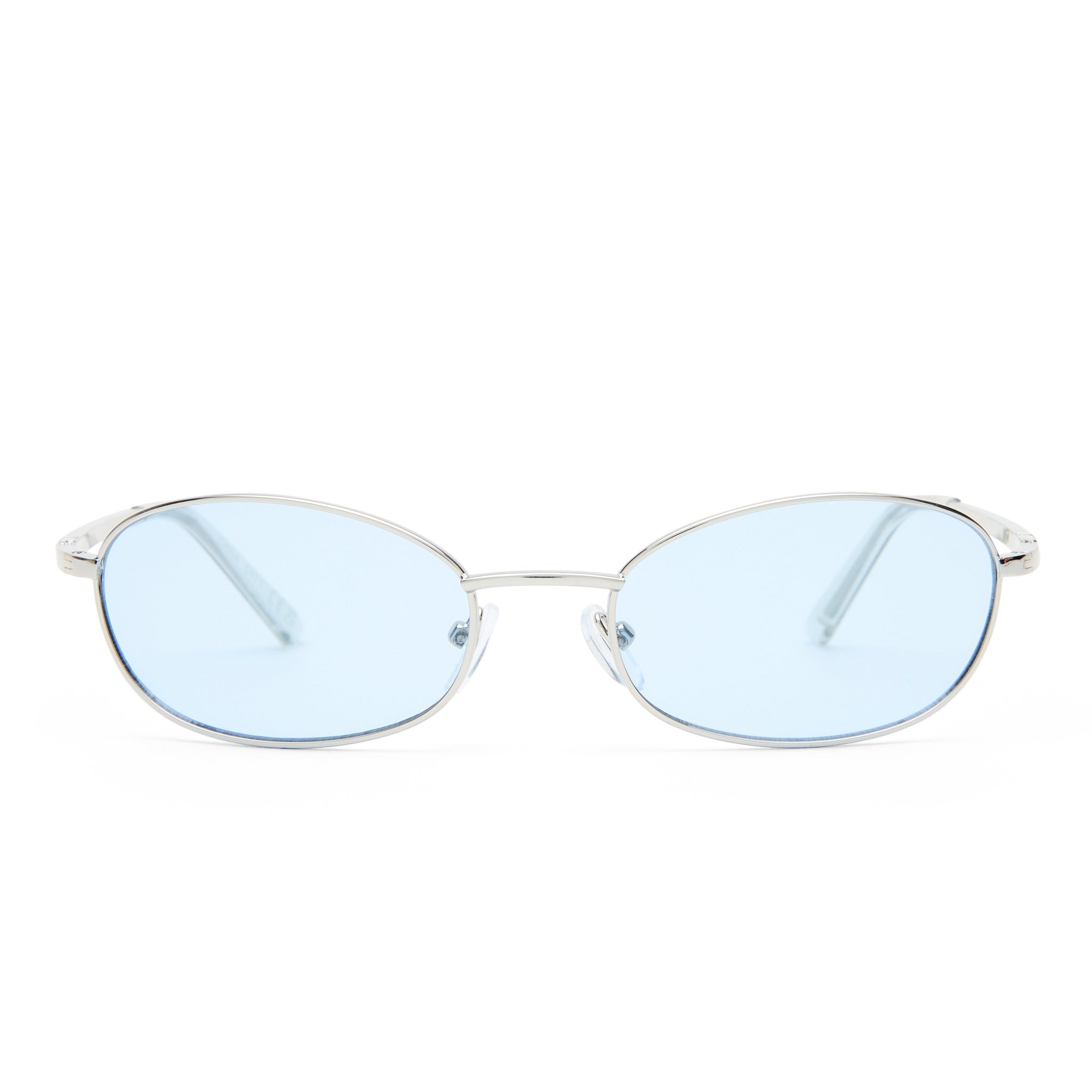 Aire High Beam Silver Clear Uni-Sex Oval Sunglasses | Eyewear Index