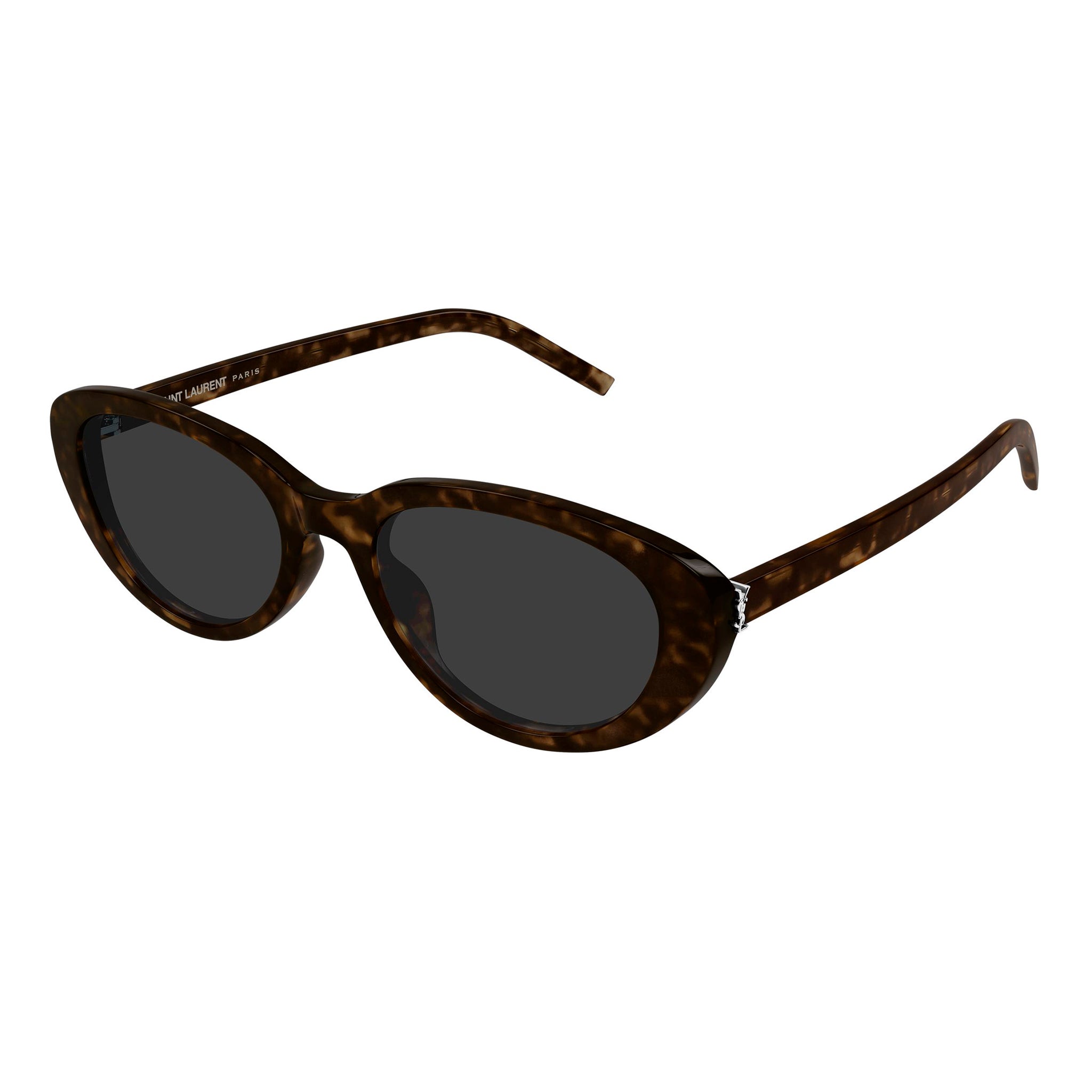 Saint Laurent Slm154 Havana Female Round Sunglasses | Eyewear Index