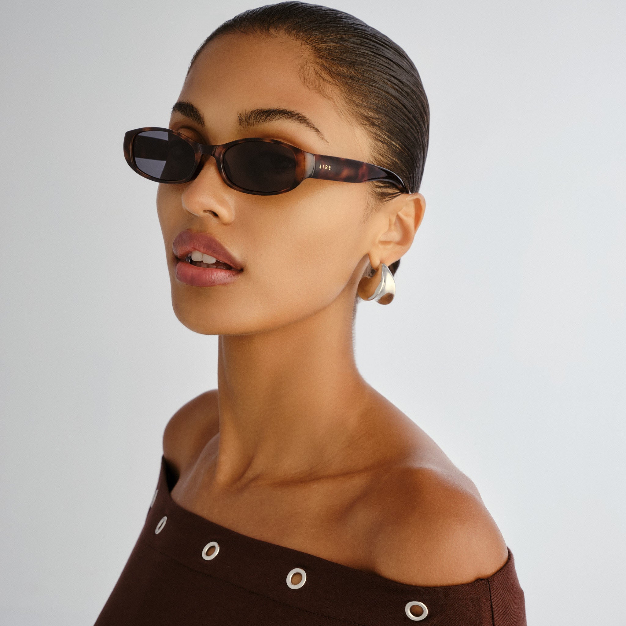 Aire Caellum Dark Tort Uni-Sex Oval Sunglasses | Eyewear Index