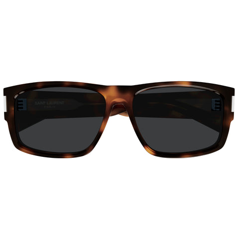 Saint Laurent Sl689 Havana Male Rectangle Sunglasses | Eyewear Index