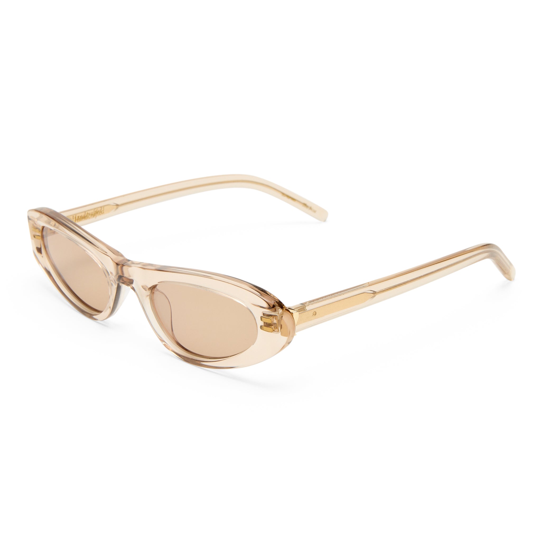 Luv Lou The Noa Gloss Beige Female Cat-Eye Sunglasses | Eyewear Index