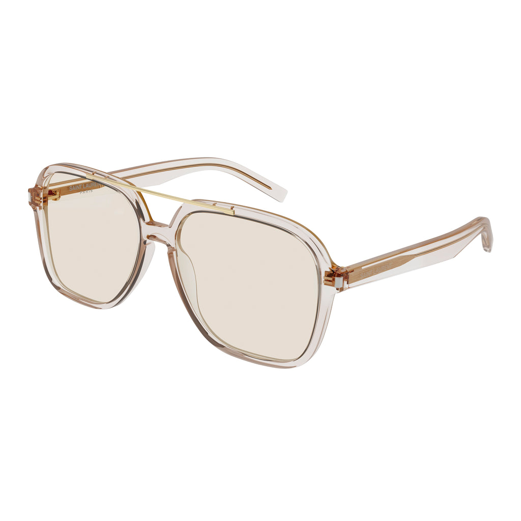 Saint Laurent Sl545 Beige Female Rectangle Sunglasses | Eyewear Index