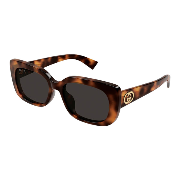 Gucci Gg1979sk Havana Female Rectangle Sunglasses | Eyewear Index