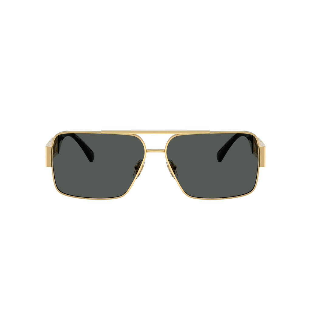 Versace 2290 100287 Gold Male Rectangle Sunglasses | Eyewear Index