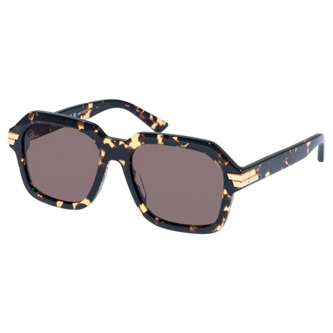 Bottega Veneta Bv1123s Havana Uni-Sex Square Sunglasses | Eyewear Index