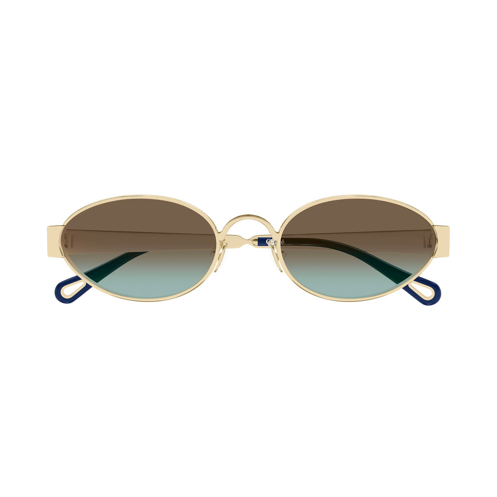 Chloe Ch0355s Gold Female Round Sunglasses | Eyewear Index