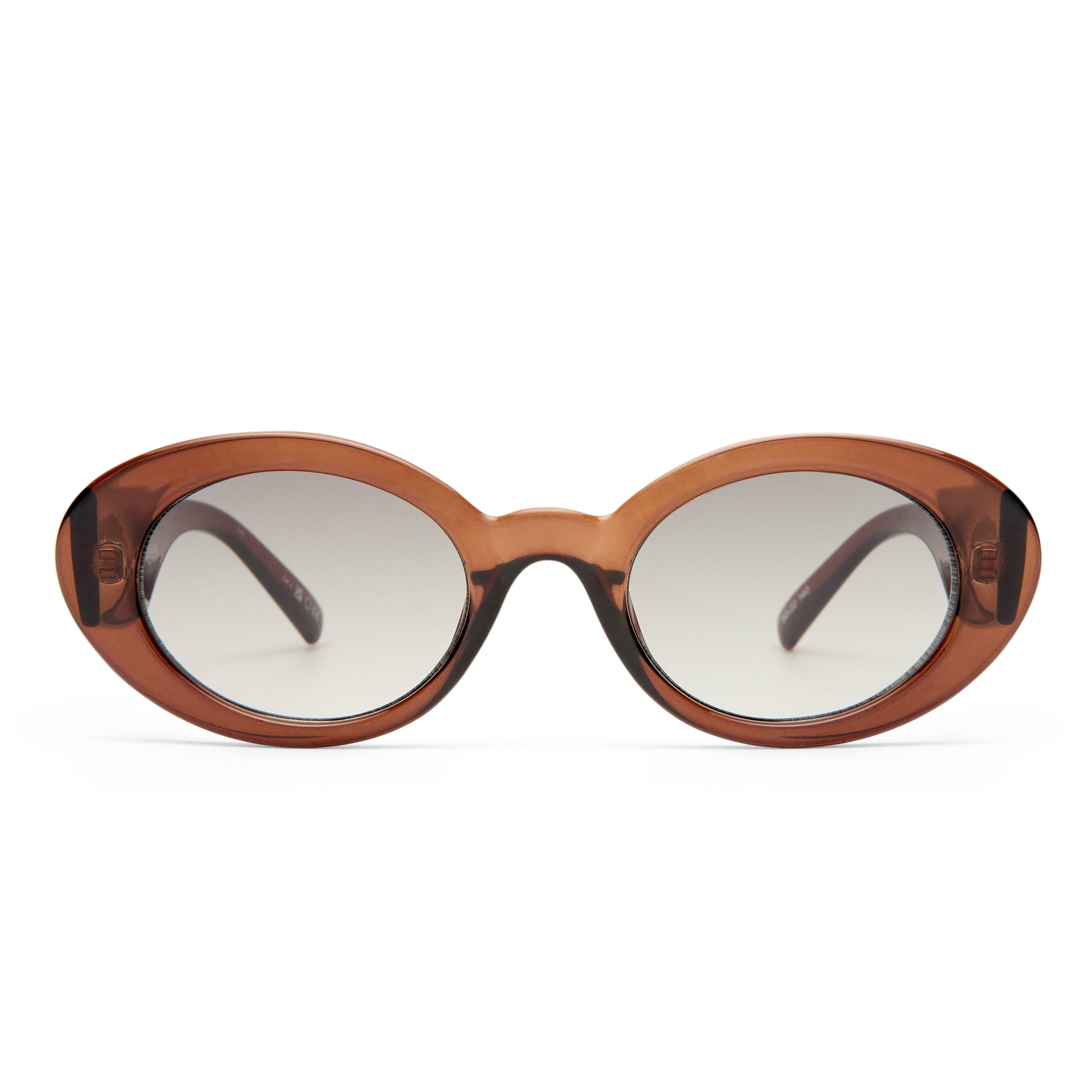 Le Specs Nouveau Vie Chocolate Brown Female Oval Sunglasses | Eyewear Index