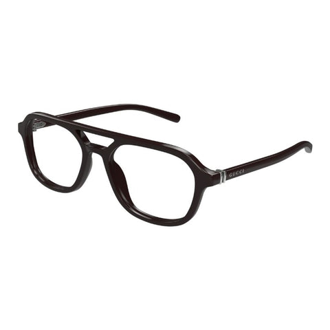 Gucci Gg1673oa Brown Male Navigator Optical Frames | Eyewear Index