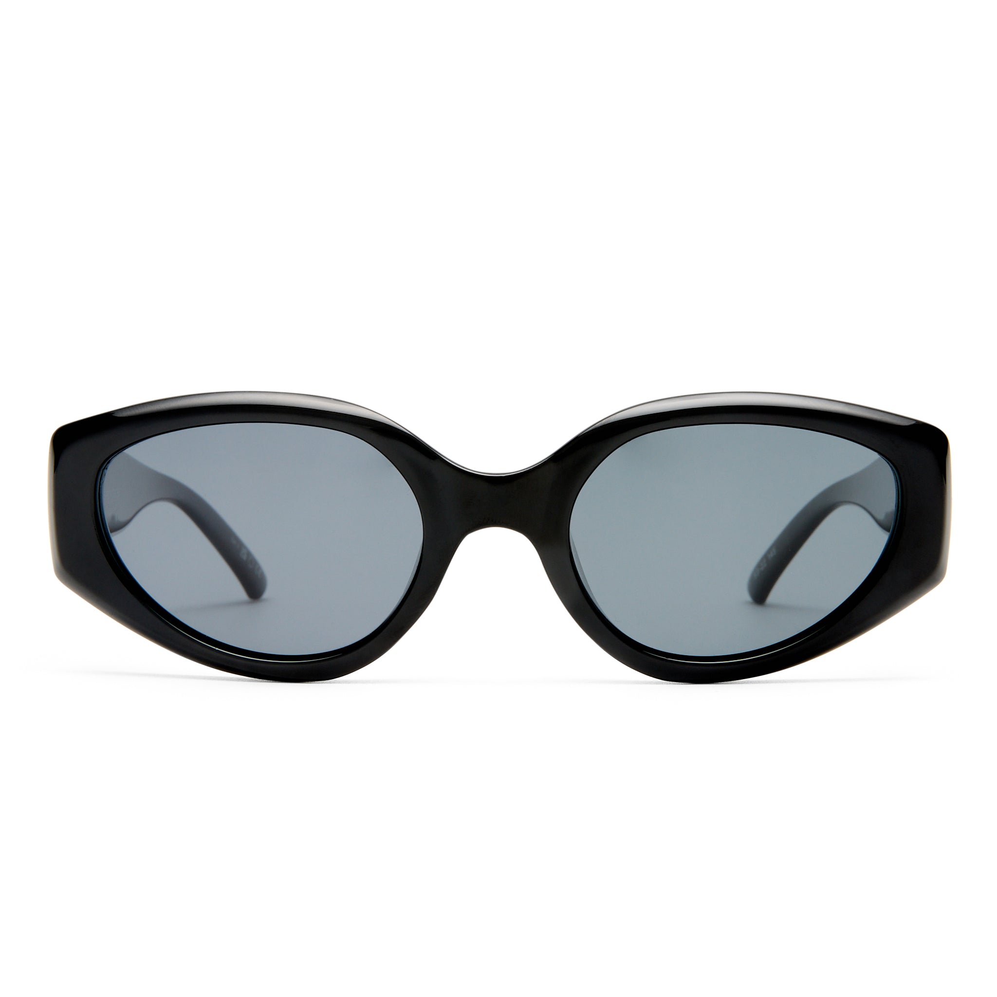Le Specs Fevered + Black Female Oval Sunglasses | Eyewear Index