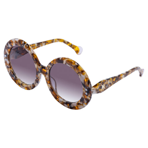 Camilla Editor In Chief Tiger Female Round Sunglasses | Eyewear Index