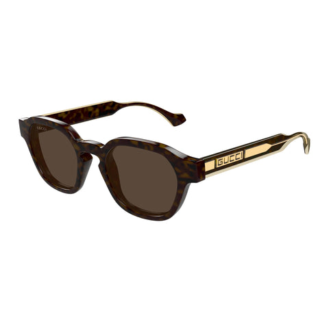 Gucci Gg1730s Havana Male Round Sunglasses | Eyewear Index