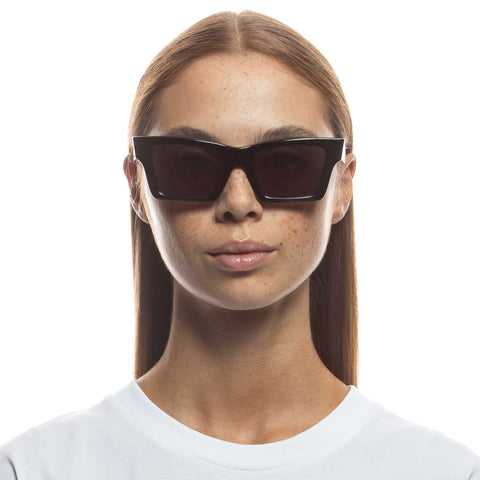 Le Specs Hero Alt Fit Black Female Cat-Eye Sunglasses | Eyewear Index