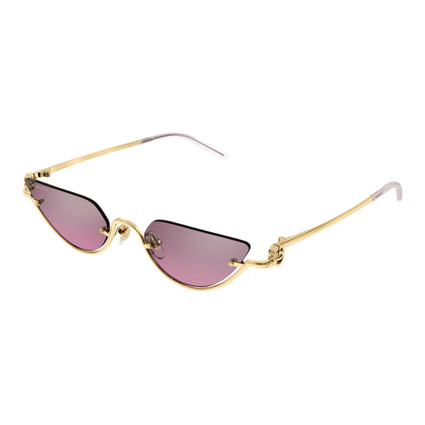 Gucci Gg1603s Gold Female Cat-Eye Sunglasses | Eyewear Index