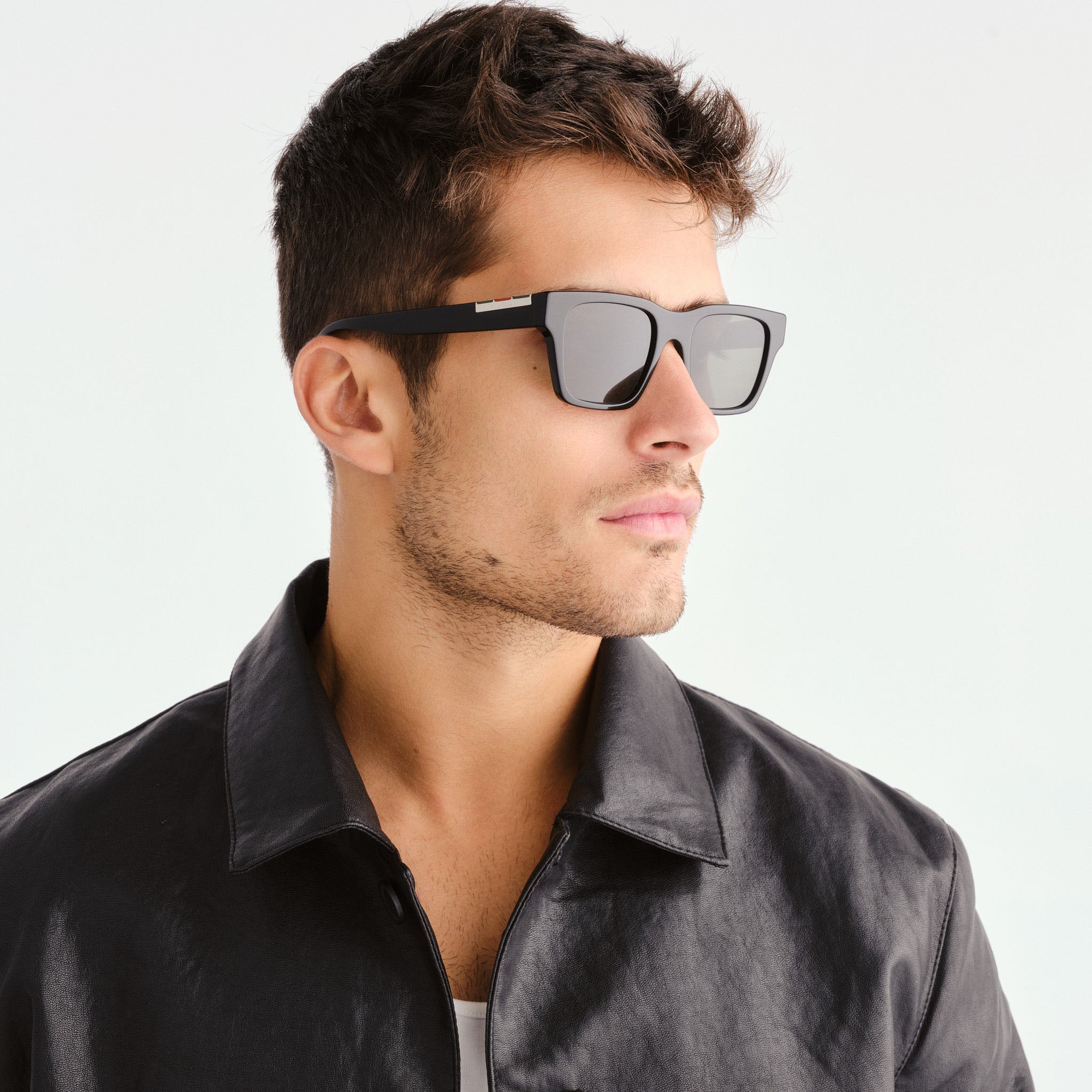 Gucci Gg1889s Black Male Rectangle Sunglasses | Eyewear Index