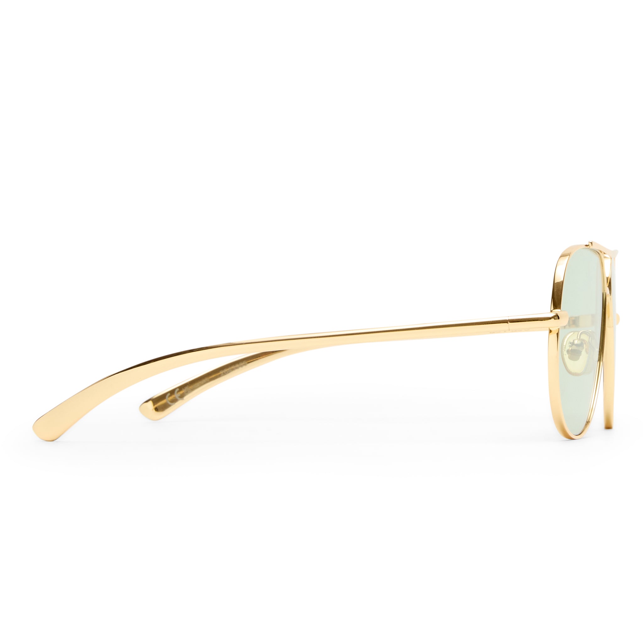 Luv Lou The Carter Bright Gold Female Aviator Sunglasses | Eyewear Index