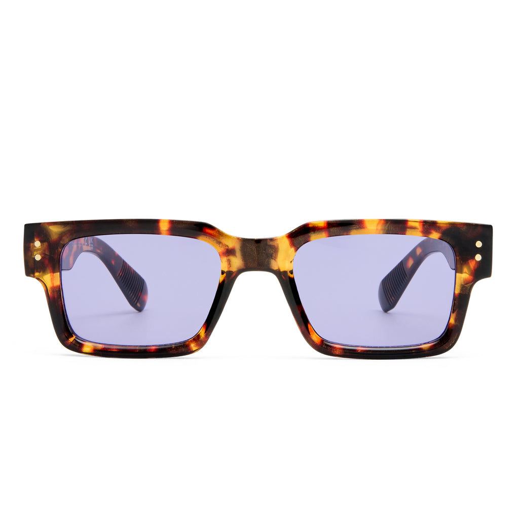 Aire Aeron Amber Tort Uni-Sex Rectangle Sunglasses | Eyewear Index