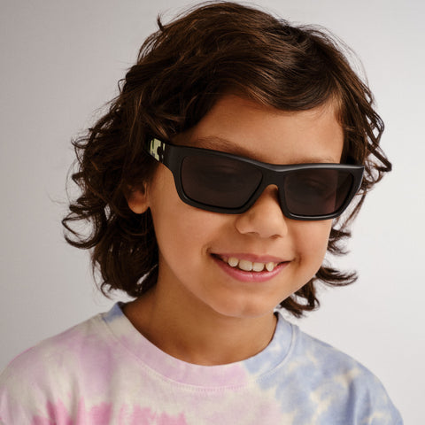 Cancer Council Swordfish Kids Black Camo Male Wrap Sunglasses | Eyewear Index