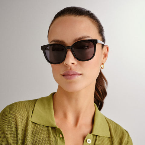 Cancer Council Babinda Black Female Round Sunglasses | Eyewear Index