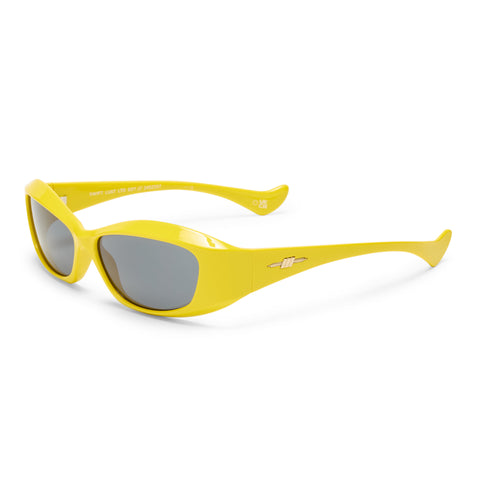 Le Specs Swift Lust Electric Yellow Uni-Sex Rectangle Sunglasses | Eyewear Index