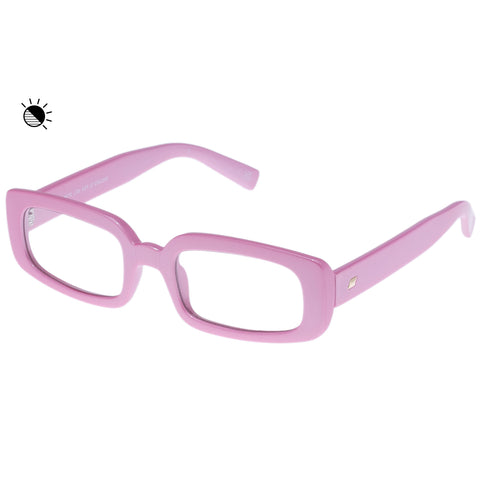 Le Specs Dynamite Metallic Pink Uni-Sex Rectangle Sunglasses | Eyewear Index