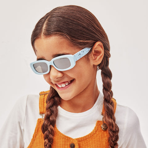 Cancer Council Budgie Kids Starry Blue Female Rectangle Sunglasses | Eyewear Index