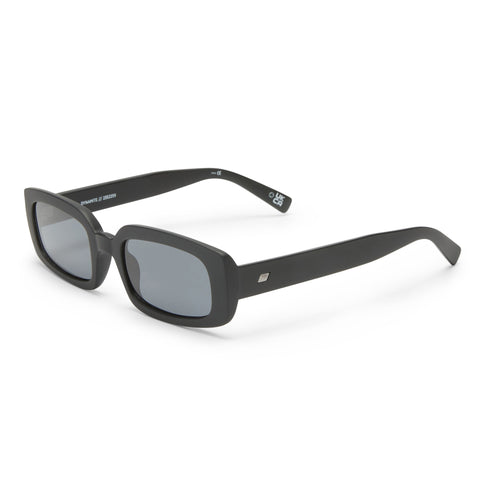 Le Specs Dynamite Matte Black Uni-Sex Rectangle Sunglasses | Eyewear Index