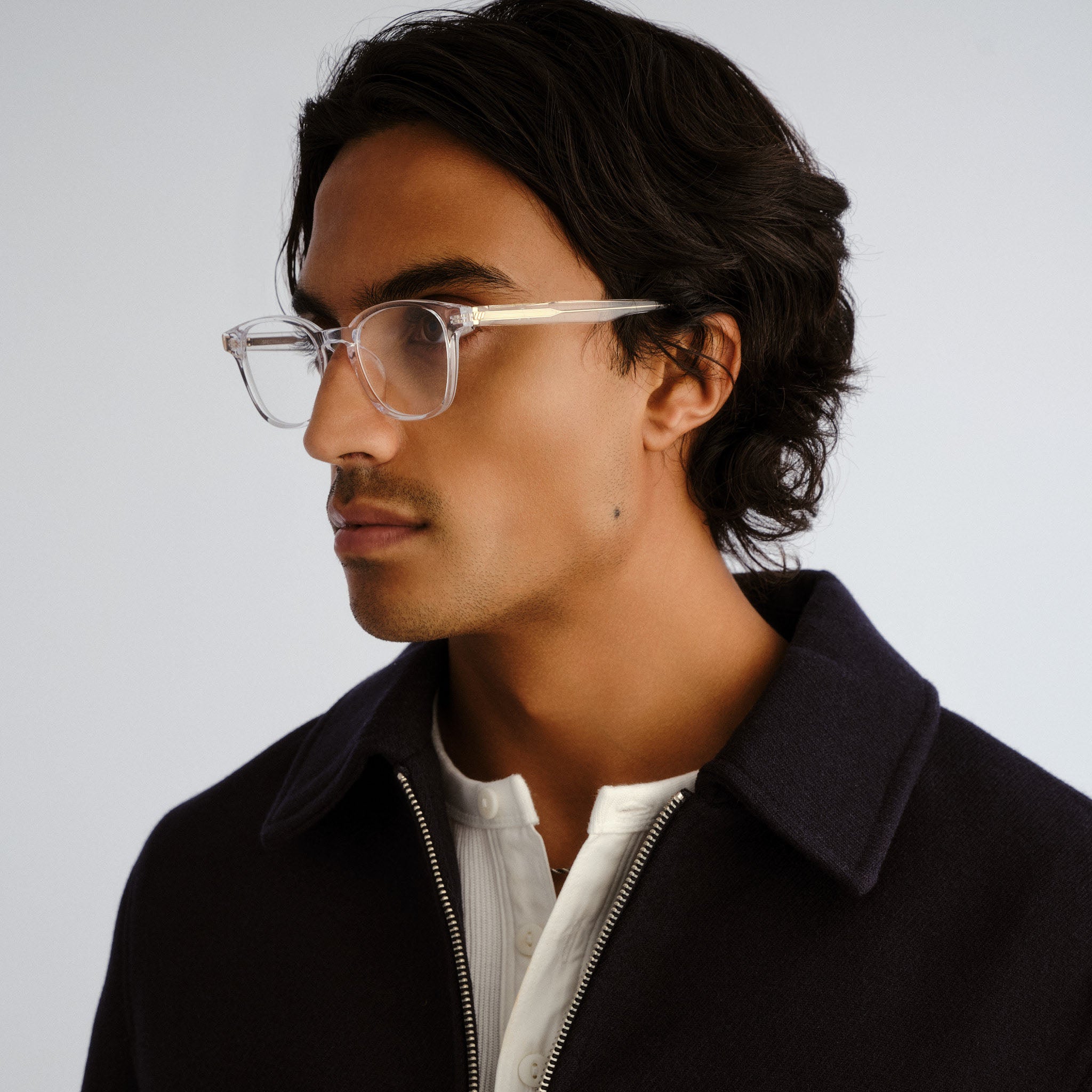 Le Specs Spectral 48 Clear Uni-Sex Round Optical Frames | Eyewear Index