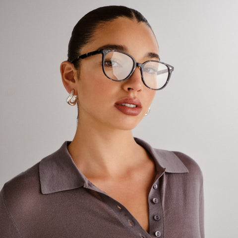 Le Specs Formentera Blue Tort Female Round Optical Frames | Eyewear Index