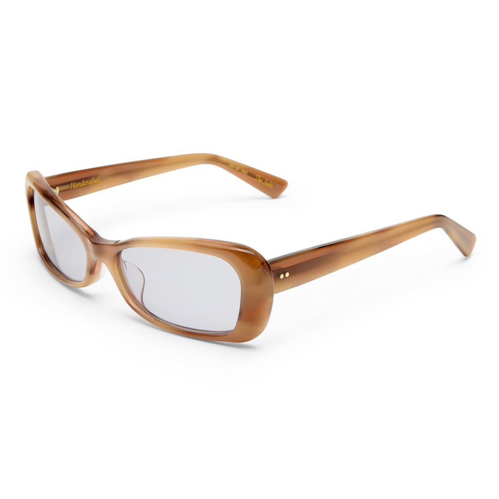Luv Lou The Suki Smokey Haze Female Rectangle Sunglasses | Eyewear Index