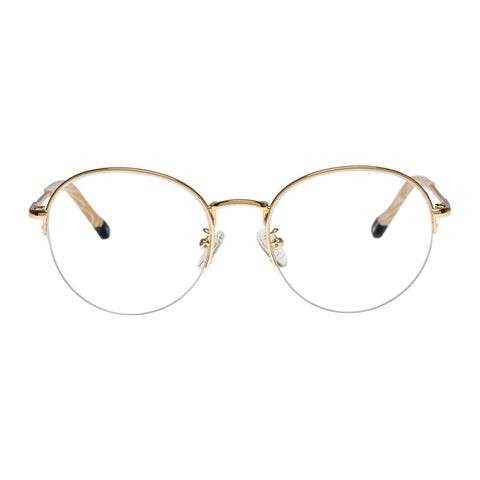 Le Specs Potion Alt Fit Bright Gold Uni-Sex Round Optical Frames | Eyewear Index