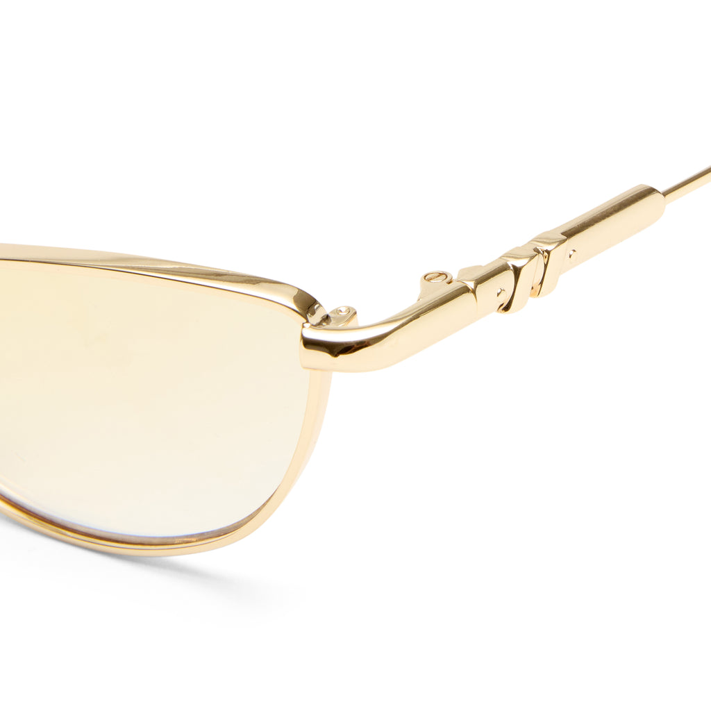 Le Specs Thorned Gold Uni-Sex Oval Sunglasses | Eyewear Index