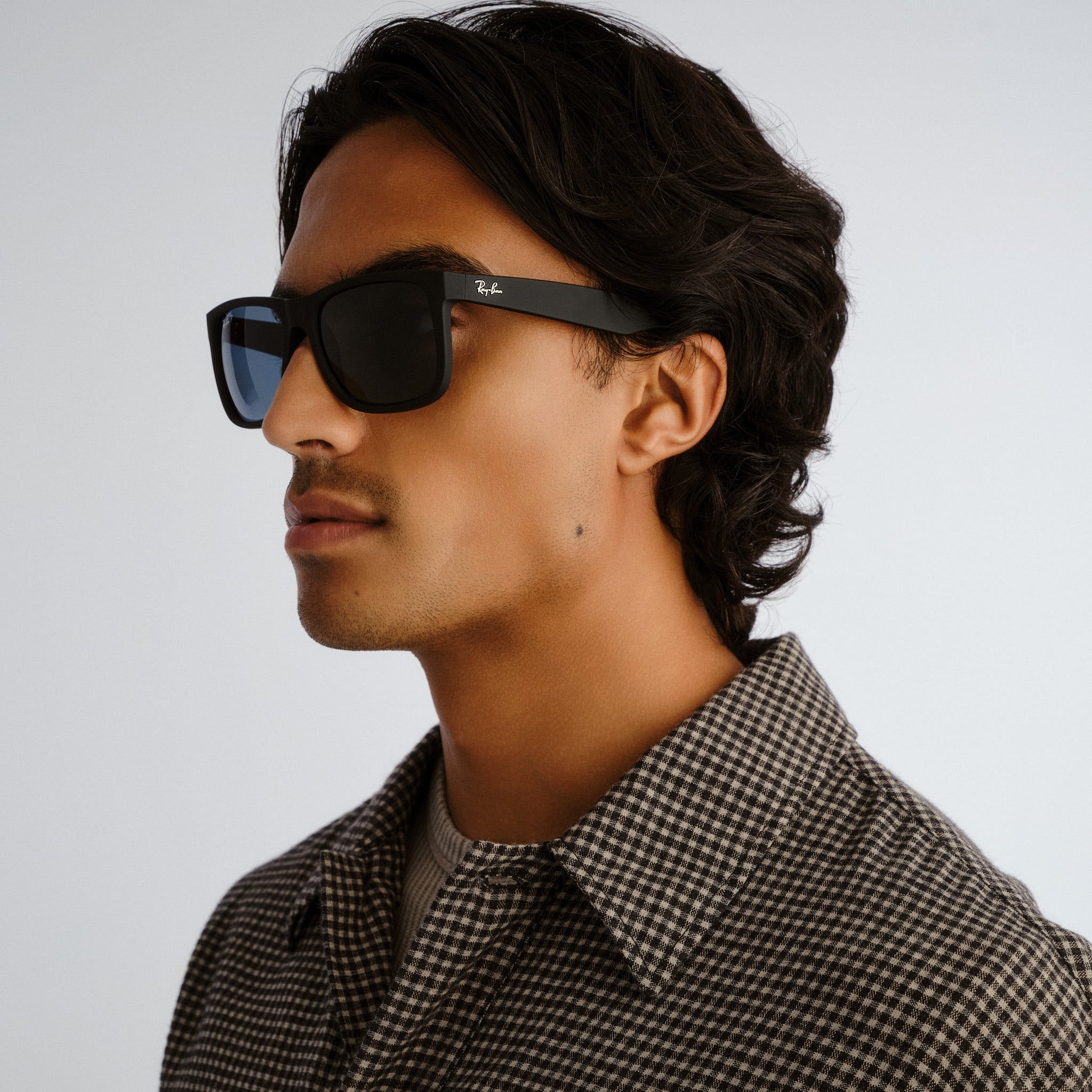 Ray-Ban 4165 Justin 6222v Rubber Black Male Square Sunglasses | Eyewear Index