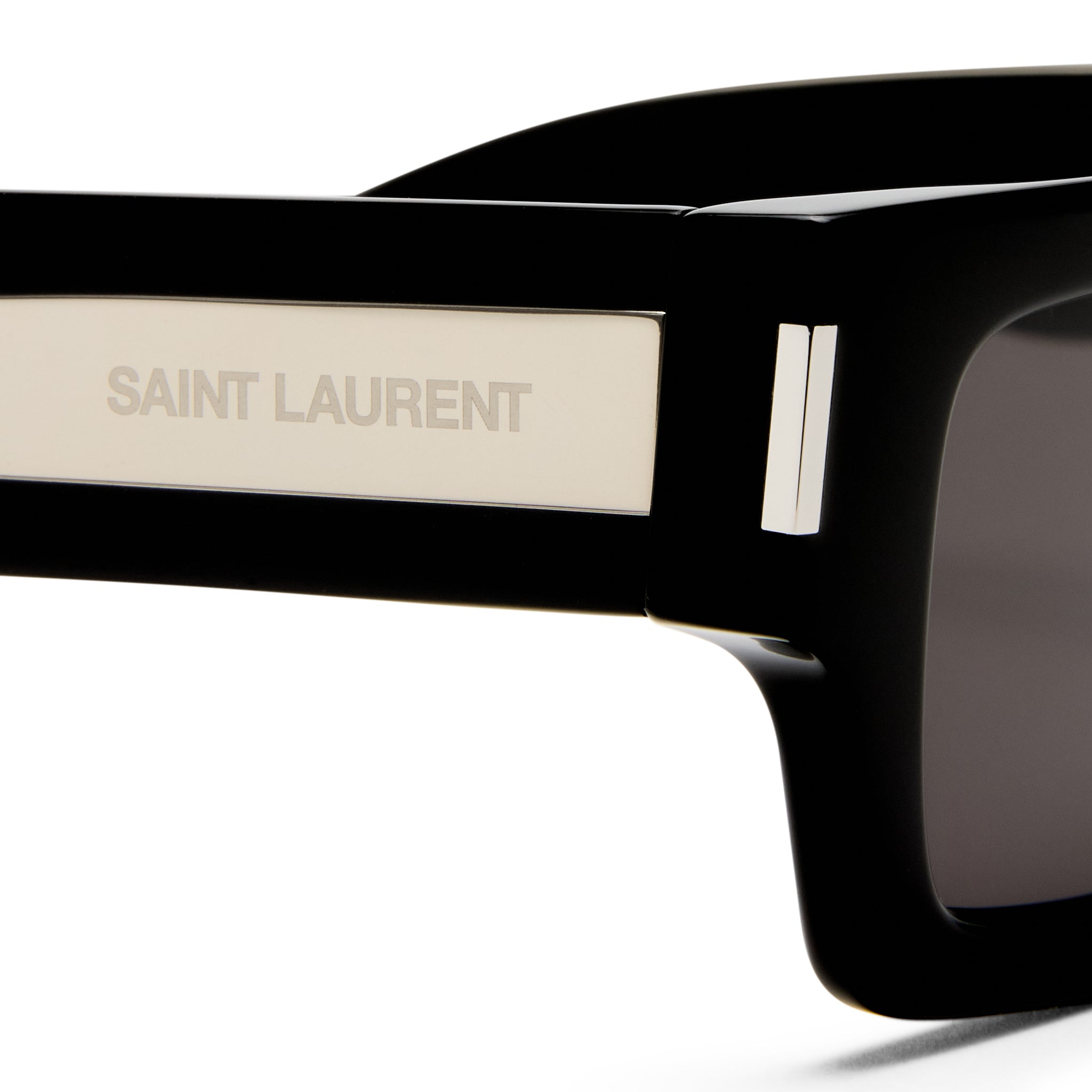 Saint Laurent Sl572 Black Uni-Sex Rectangle Sunglasses | Eyewear Index