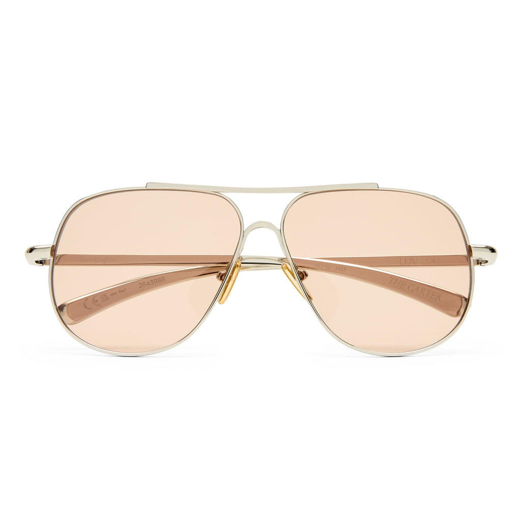 Luv Lou The Carter Silver Female Aviator Sunglasses | Eyewear Index