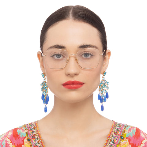 Camilla The Wanderer Soft Gold Female Square Optical Frames | Eyewear Index