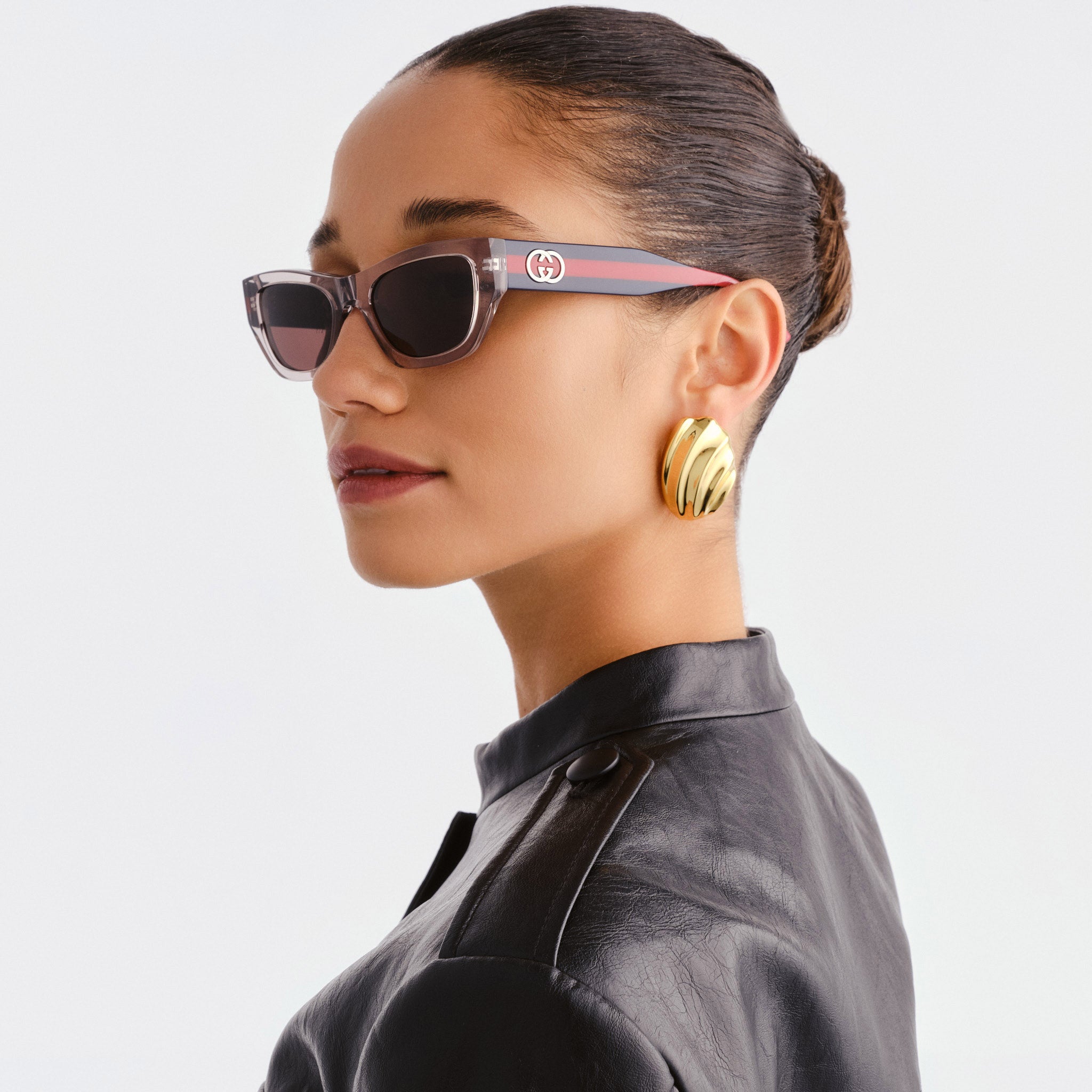 Gucci Gg2116s Grey Female Cat-Eye Sunglasses | Eyewear Index