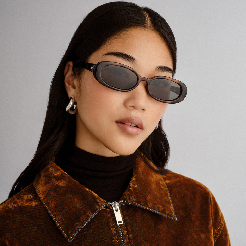 Le Specs Outta Love + Tort Uni-Sex Oval Sunglasses | Eyewear Index