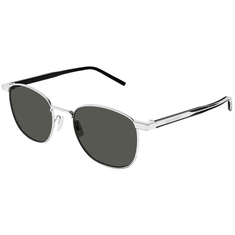 Saint Laurent Sl747 Silver Uni-Sex Round Sunglasses | Eyewear Index