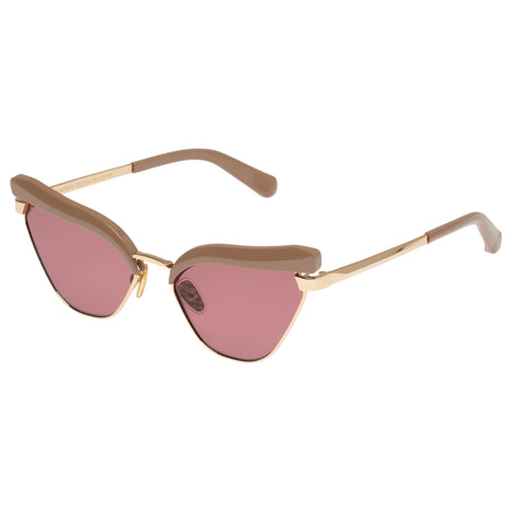 Karen Walker Fantasia Taupe Female Cat-Eye Sunglasses | Eyewear Index