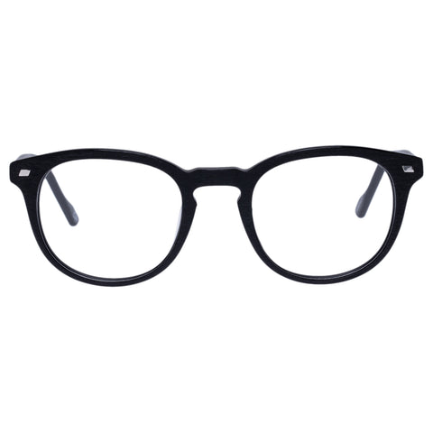 Le Specs La Play 48 Black Woodgrain Female Round Optical Frames | Eyewear Index