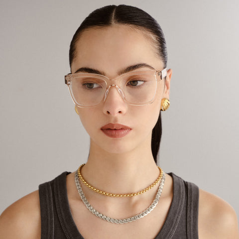 Le Specs Las Dalias Sand Female Square Optical Frames | Eyewear Index