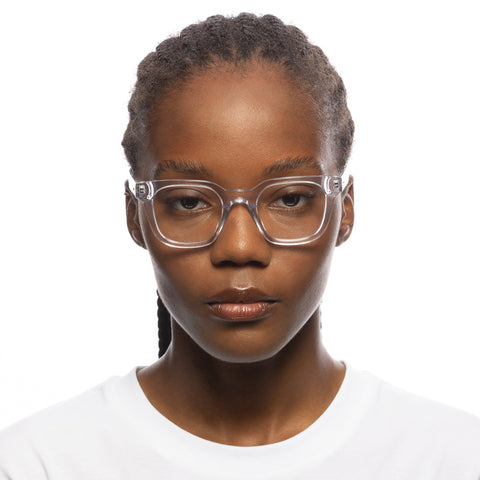 Le Specs Biopic 48 Crystal Clear Uni-Sex D-Frame Optical Frames | Eyewear Index