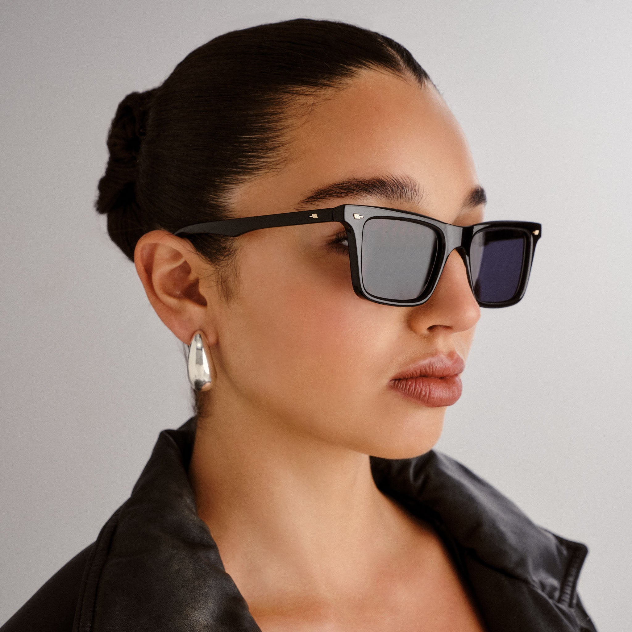 Le Specs Broski Black Male D-Frame Sunglasses | Eyewear Index