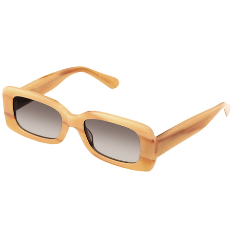 Luv Lou The Margot Oat Female Rectangle Sunglasses | Eyewear Index