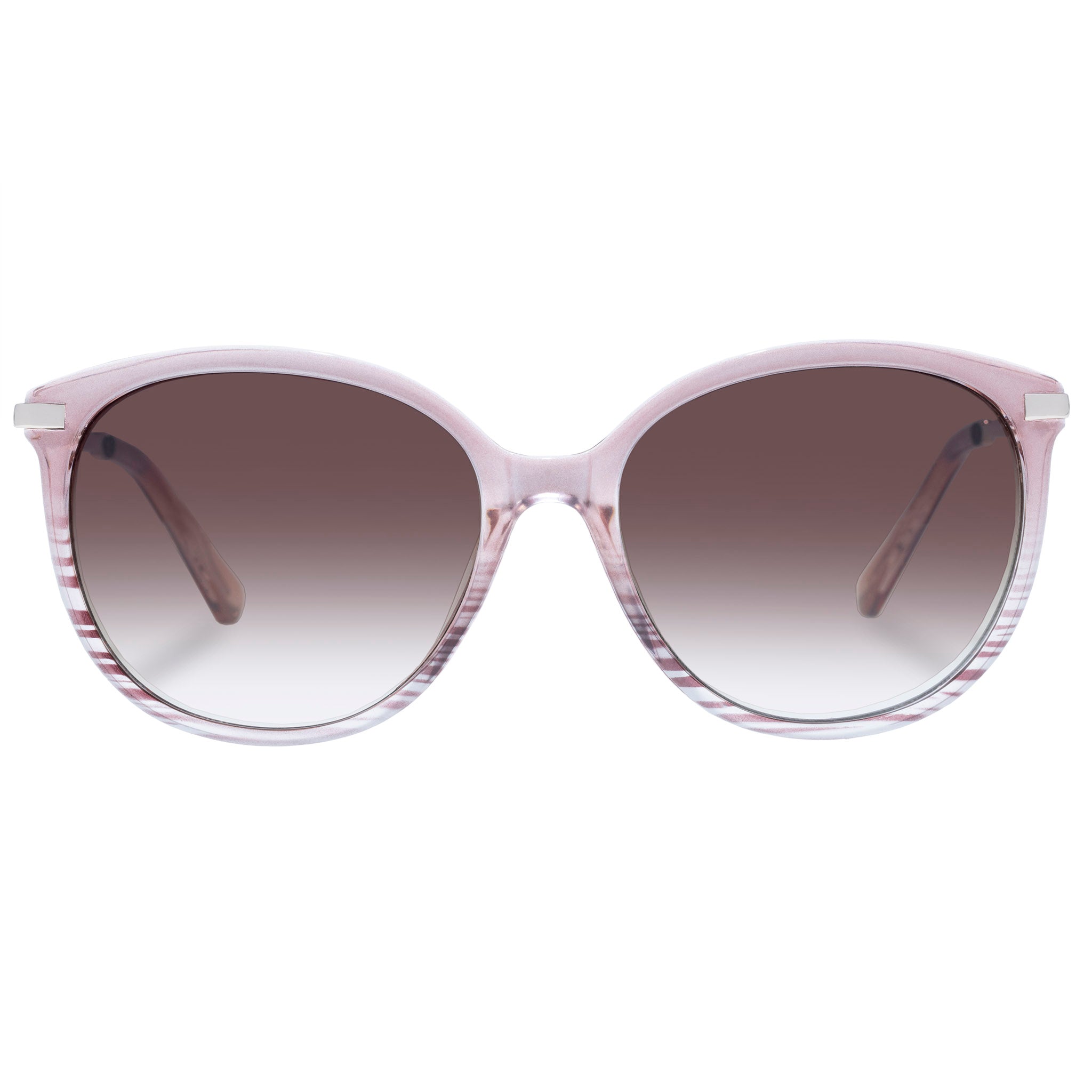 Village Mesa Recycled Blush Gold Female Round Sunglasses | Eyewear Index