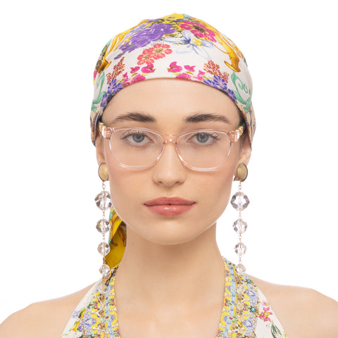 Camilla Moody Mornings Rose Emerald Glitter Female Rectangle Optical Frames | Eyewear Index