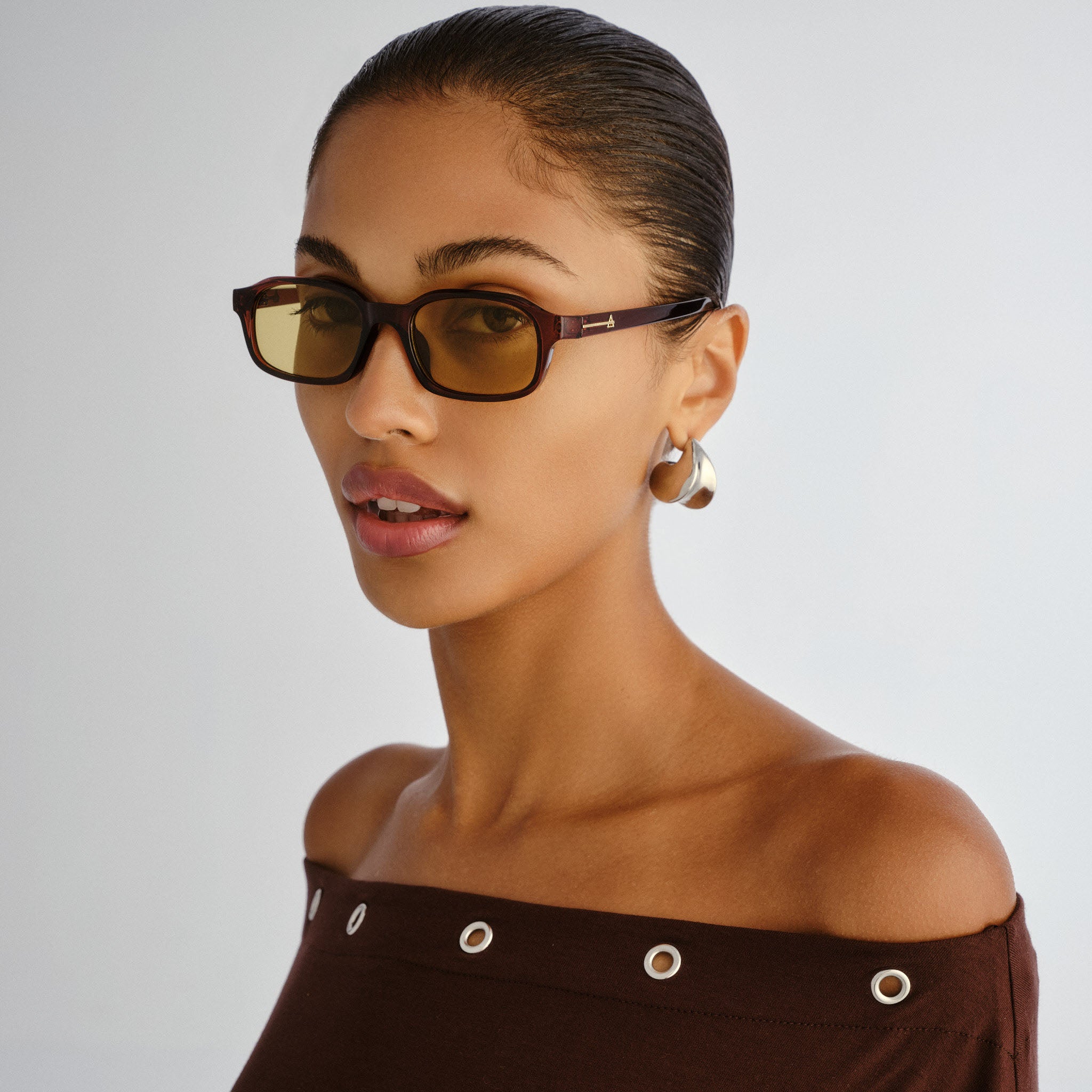 Aire Kinetic Auburn Uni-Sex Rectangle Sunglasses | Eyewear Index