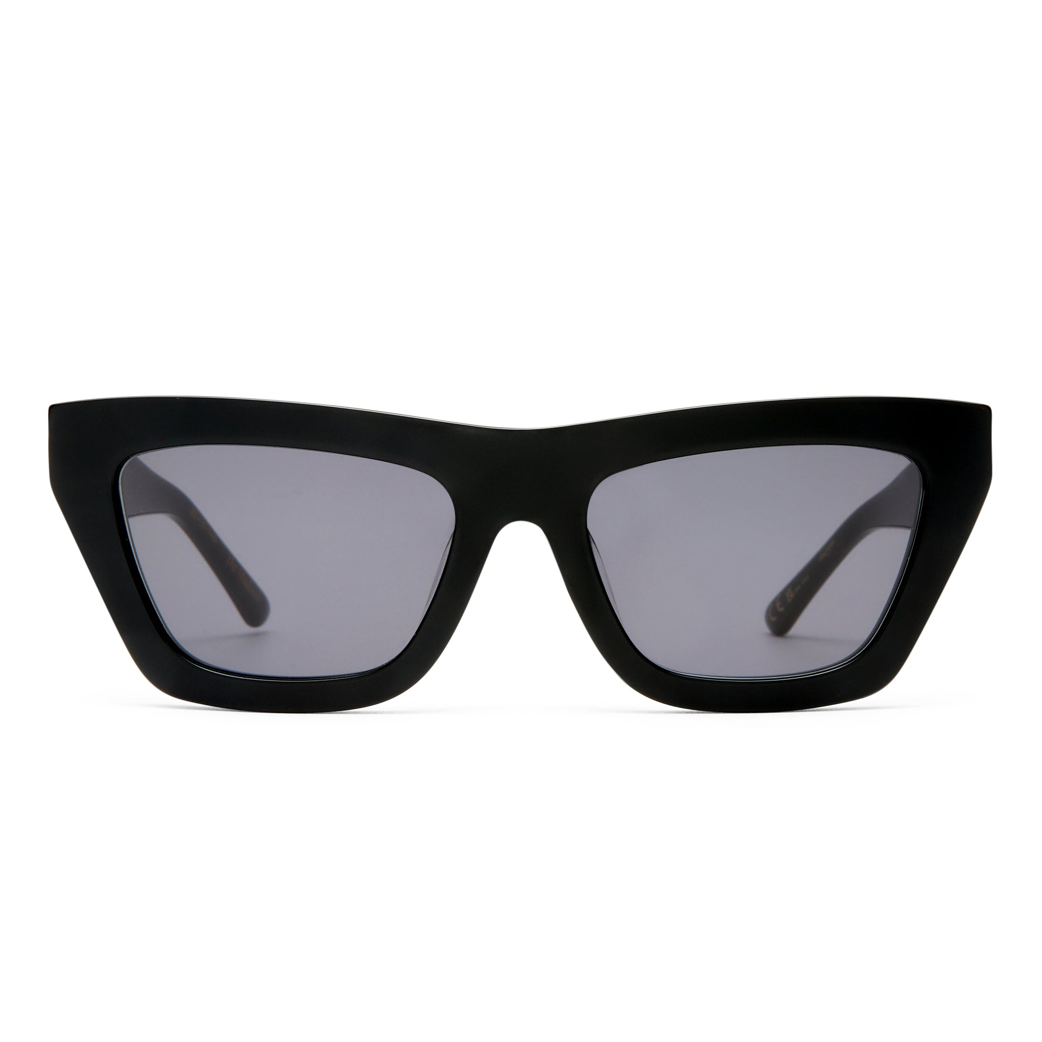 Luv Lou The Hudson Black Female Cat-Eye Sunglasses | Eyewear Index