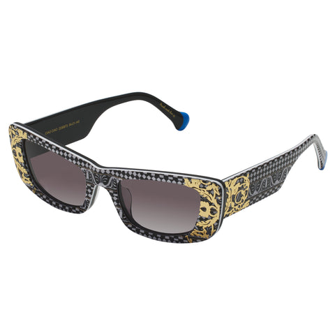 Camilla Ciao Ciao Duomo Print Gold Baroque Female Rectangle Sunglasses | Eyewear Index