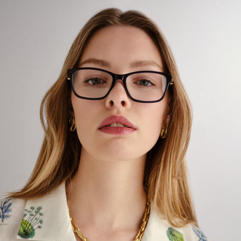 Oroton Una Navy Navy Grad Female Rectangle Optical Frames | Eyewear Index